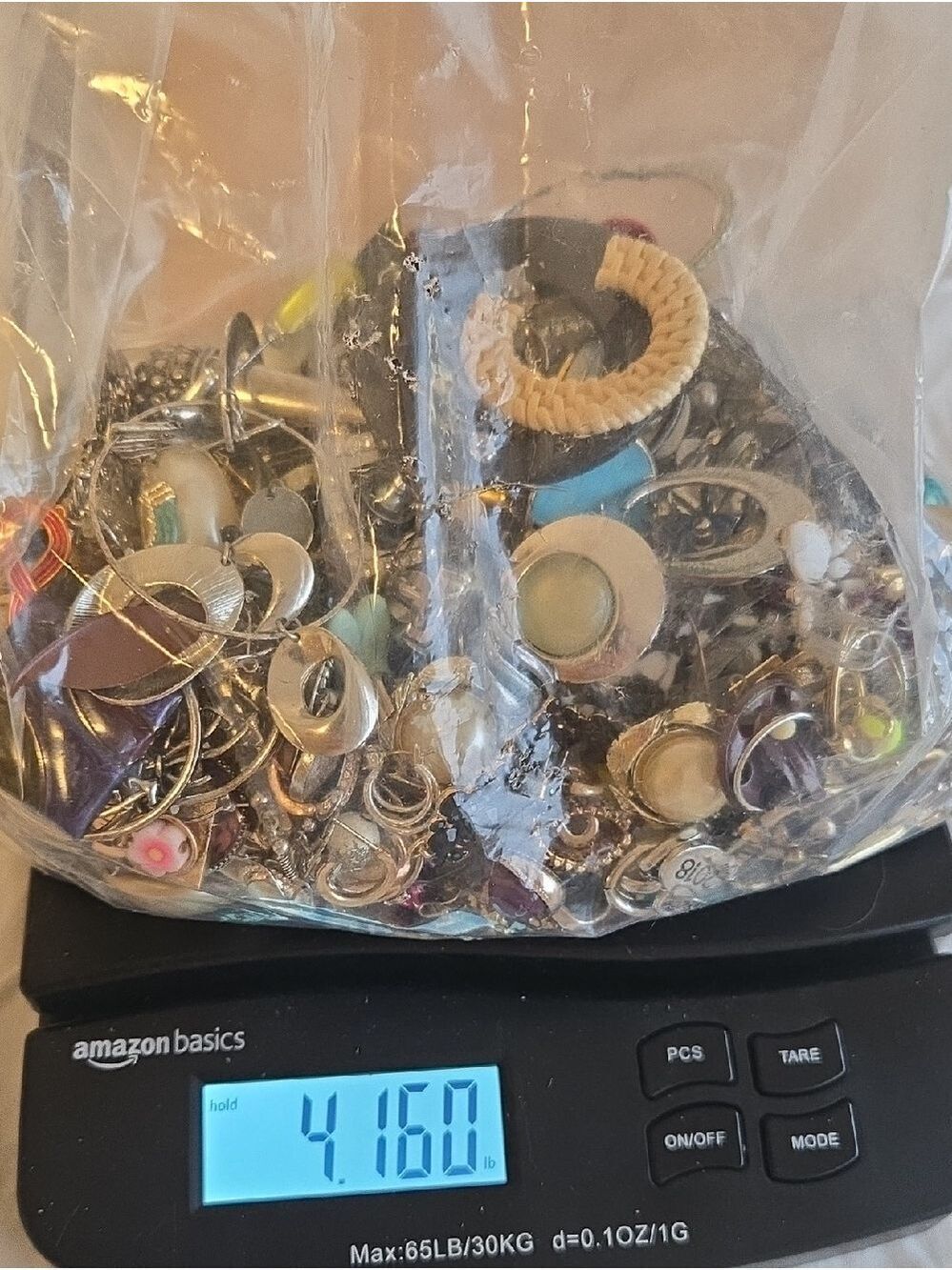 Mixed Jewelry Scrap & DIY Lot 4.1 lbs, Various Colors & Materials